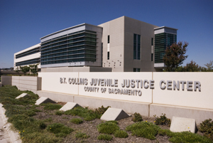 The front of the Sacramento County Juvenile Court House